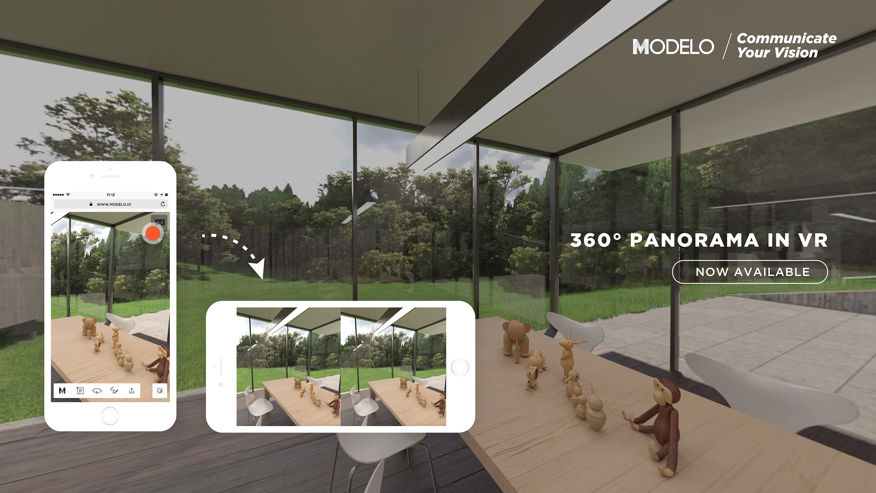 360º Panorama image to VR with 3ds Max and Modelo